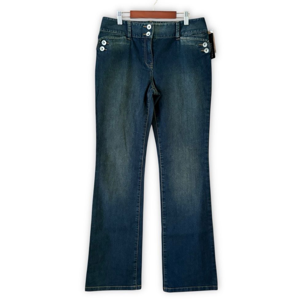 Etcetera Boot Cut Jeans Button Details NWT Size 6